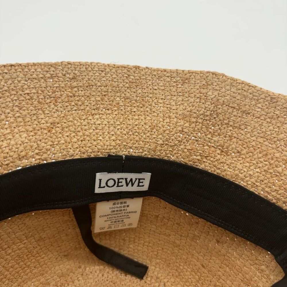 Loewe Light Brown Straw Boater Hat - Picture 4 of 4